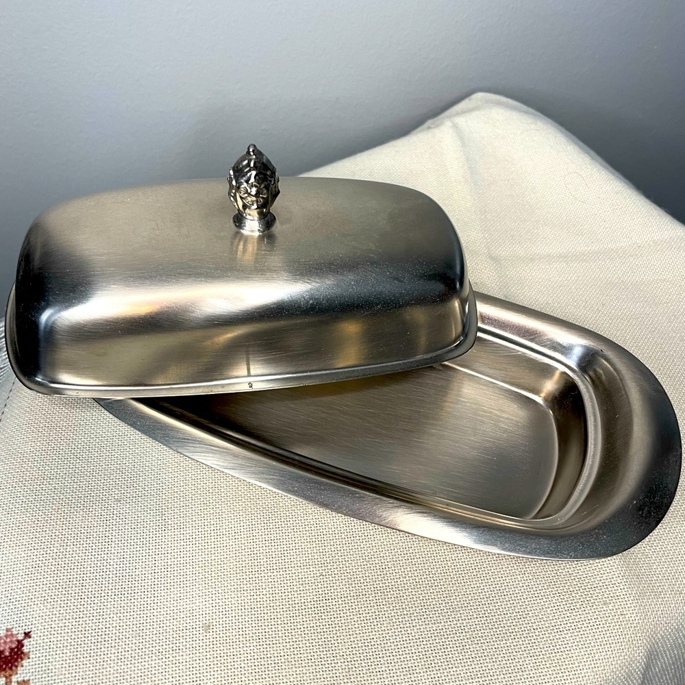 Antique FB ROGERS Silver plated Butter dish Elegant Patterned